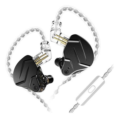 Audífonos In Ear Kz Zsn Pro X Con Micrófono Color Negro