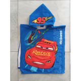 Toallón Poncho Infantil De Microfibra Cars Piñata Impecable