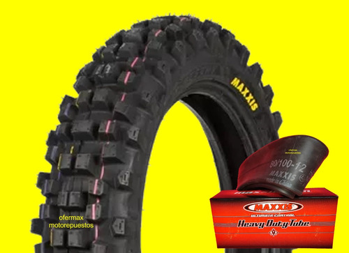 Llanta + Camra Maxxis 80/100-12 Motocross