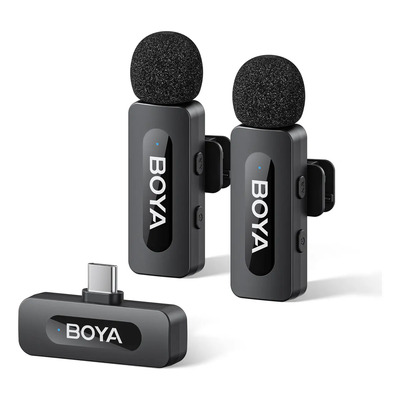 BOYA BY-V20 Microfono Inalambrico iPhone 15-16\u002FAndroid\u002FPC, Cancelación de Ruido, 48KHz\u002F16Bit, 9h de Uso, Modo Silencio, Micrófono de Solapa, Micrófono para Grabar Videos Podcast Celular Streaming | Meses sin interés