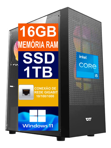 Pc Computador Cpu I5 10400 / Ssd 1tb M2 / 16gb Memória Ddr4