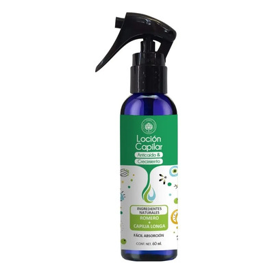 Loción Capilar Antícaída, Estimula el Crecimiento & Promueve la salud Capilar | Tónico con Aceites Esenciales de Romero, Lavanda y Tea Tree | 60 ml Árbora | Meses sin interés
