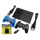 Video Game Playstation 2 Slim + Opl + 2 Controles Cabos 