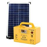 Kit Panel Solar + Batería + 6 Bombillos Carga Celular 1250w