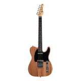 Guitarra Eléctrica Jay Turser Lt Series Jt-lt Telecaster De Aliso Natural Brillante Con Diapasón De Palo De Rosa