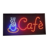 Cartel Led Cafe 48 X 25 Cm. Con Tasa
