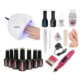 Kit Inicial X15u Cabina Led Uv 48w Gel Uñas Semi Completo!!