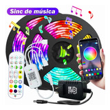 Tira De Luces App 20m Multicolor Led Música Para Bluetooth