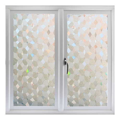 Rollo Vinilo Ventana Vidrio 2mt*45cm Prisma 3d Privacidad Uv