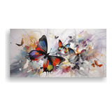 80x40cm Cuadros De Lienzo Con Mariposas Abstractas Estrellad