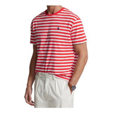 Playera Polo Ralph Lauren Rojo C/blanco Hombre