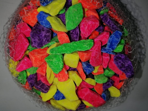 Piedras Decorativas Colores Fluorescentes Plantas 1 Kg 