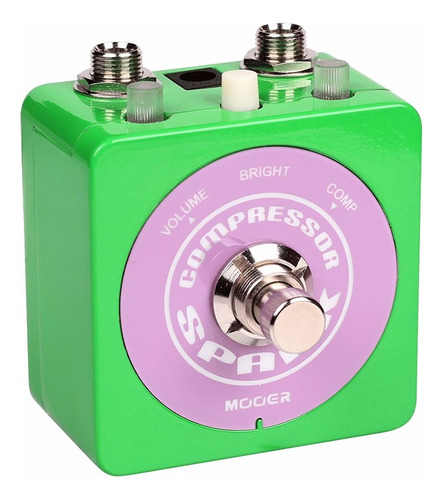 Pedal Efecto Guitarra Electrica Mooer Spark Compress Color Verde Claro