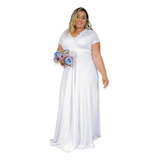 Vestido De Noiva Plus Size- Casamento Simples Barato