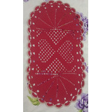 Tapete Oval De Crochê Cozinha Banheiro Sala 60 Cm×40 Cm