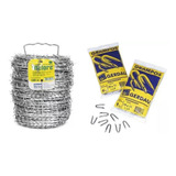 Arame Farpado Galvanizado Rolo Com 100m Nelore 1kg Grampo