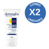 Combo X 2 Dermaglos Protector Solar Fps 80 Crema X 90gr