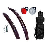 Paralamas Bicicleta Aro 26,24+ Garrafa 750ml+ Kit Refletores