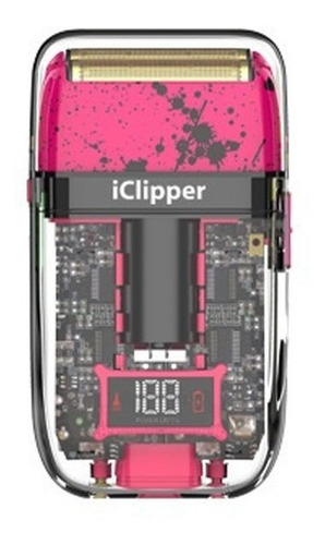 Afeitadora Electrica Shaver Hombre Al Ras Usb Iclipper Tx3s Color Fucsia