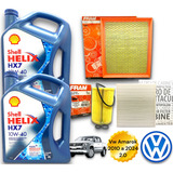 Kit 3 Filtros Amarok 2010 A 2024 + 8l Aceite Shell Helix Hx7