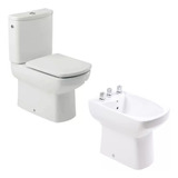 Combo Roca Dama Senso Bidet + Inodoro Largo + Deposito Dual