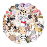 Rabbit Kawaii 6 X 5 Cm 50 Calcomanias Stickers D Pvc Vs Agua