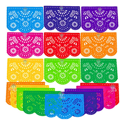 Papel China Picado - Arcoíris 10 Tiras De 5 Metros Artevic | MercadoLibre