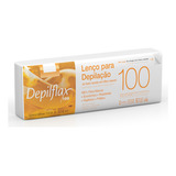 100 Lenço Depilação 100% Fibra Natural Depilflax Resistente