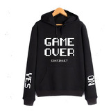 Game Over- Buzo Canguro Con Capucha - Aesthrtic- Hip Hop