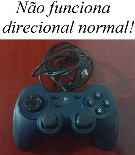 Controle Joystick Logitech Dual Action, Usb, Apenas Para Pc