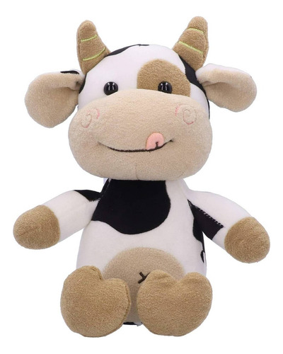 Peluche De Vaca Grande Kawaii 55 Cm Suave Y Adorable Color Blanco