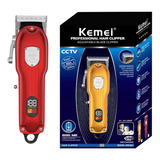 Máquina De Cortar Pelo Profesional Kemei Km-802 Recargable 