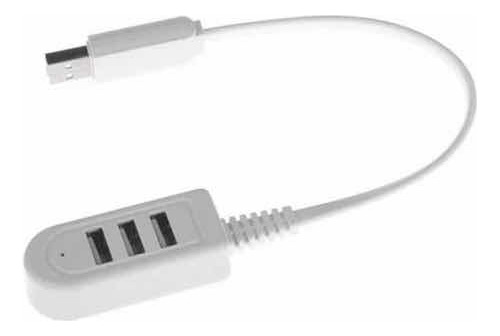 Splitter Alargador Hub Usb X3 Zapatilla Usb 2.4a 15 Cm