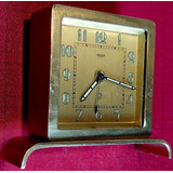 Antiguo Reloj Despertador Jaeger Estilo Art Deco Bronce