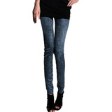 Pantalones Mujer Bolsillo Slim Leggins Longitud Jeans 6622