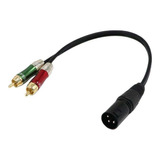 Xlr A 2 X Phono Rca Plug Cable De De Sonido Esté Adaptador