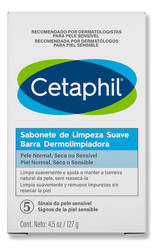 Cetaphil Limpeza Suave Sabonete Em Barra 127gr