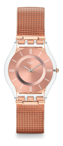 Reloj Swatch Hello Darling De Acero Rosa Gold Ss08k104m