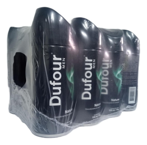 Dufour- Desodorante En Aerosol Nature Men Pack X12u. X 155ml