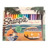 Marcadores Sharpie 18 Colores Pastel + 5 Stickers Vintage