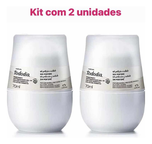 Kit Com 2 Desodorantes Roll-on Sem Perfume Natura Tododia