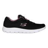 Tenis Skechers Summits Color Negro/rosa - Adulto 3.5 Mx