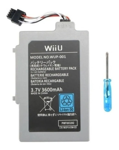 Bateria Para Nintendo Wii U Gamepad 3600mah Wup-012 Wup 001