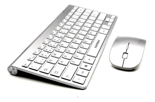 Kit Teclado E Mouse Wireles Sem Fio Usb Computador Tec Abnt2