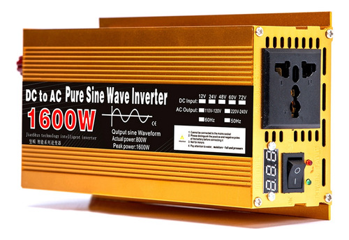 Inversor De Onda Sinusoidal Pura De 12 V A Ac, 220 V, 1600 W