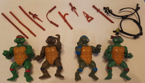 Muñecos Figuras Tortugas Ninjas Lote 1988 Tmnt Colección 