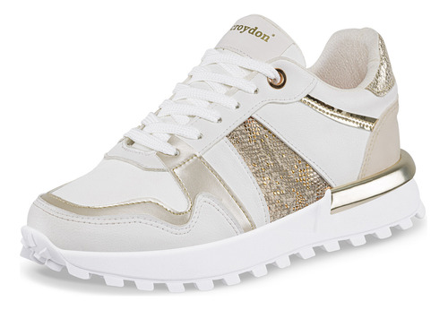 Tenis Alixa Blanco-oro Para Mujer Croydon