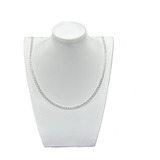 Collar Cadena Modelo Grumet Plata 925 Unisex 60 Cm - 4 Mm 