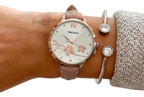 Reloj Tressa Dama Modelo Molly  Flores Chico  Amsterdamarg