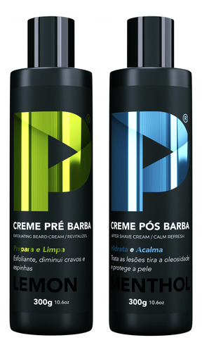 Kit Creme Pré E Pós Barba Play Barber Barbear Atacado 2 Unid